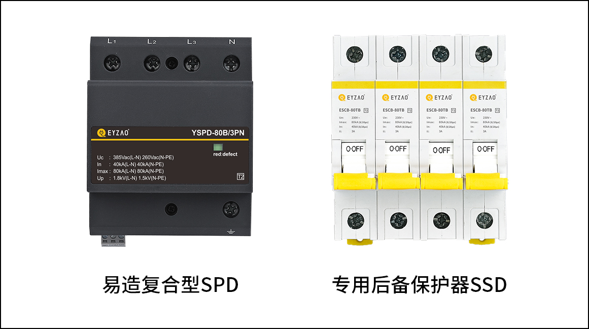 SPD低壓防雷浪涌保護器型號規格參數選擇-后備保護器配合